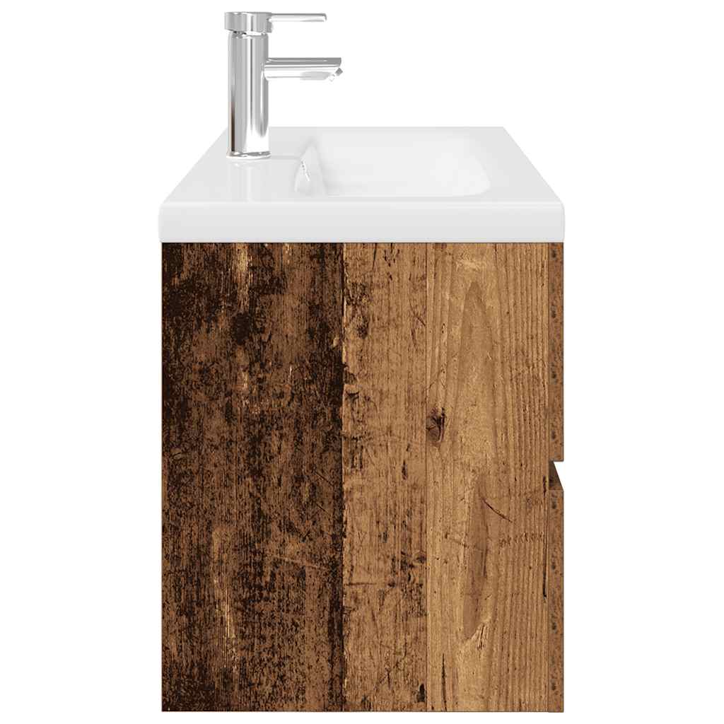 Bathroom Vanity Unit with Built In Basin and Faucet