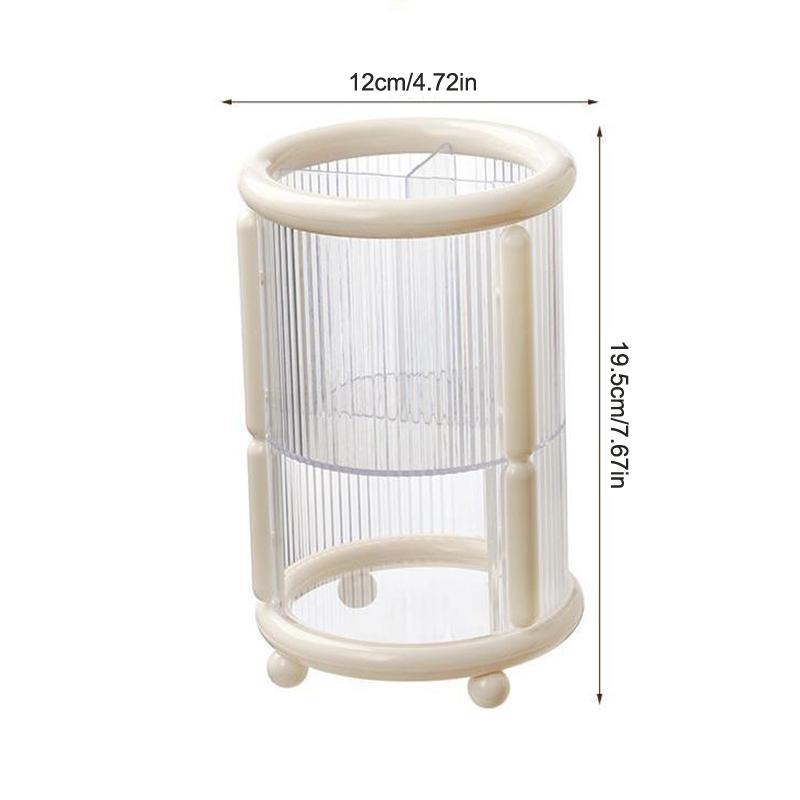 Makeup Brush Holder, Large Capacity 3 Slot Cosmetics Make Up Brush Organizer Storage For Dresser, Countertop, Vanity & Bathroom