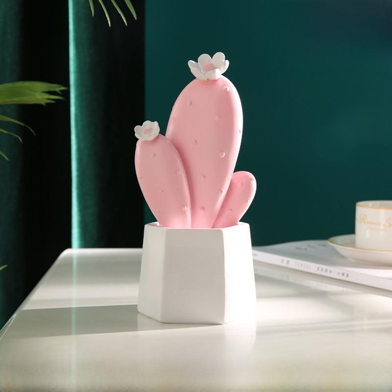 Resin Cactus Ornament For Creative Home Decoration Gift For Childrens Gift Day