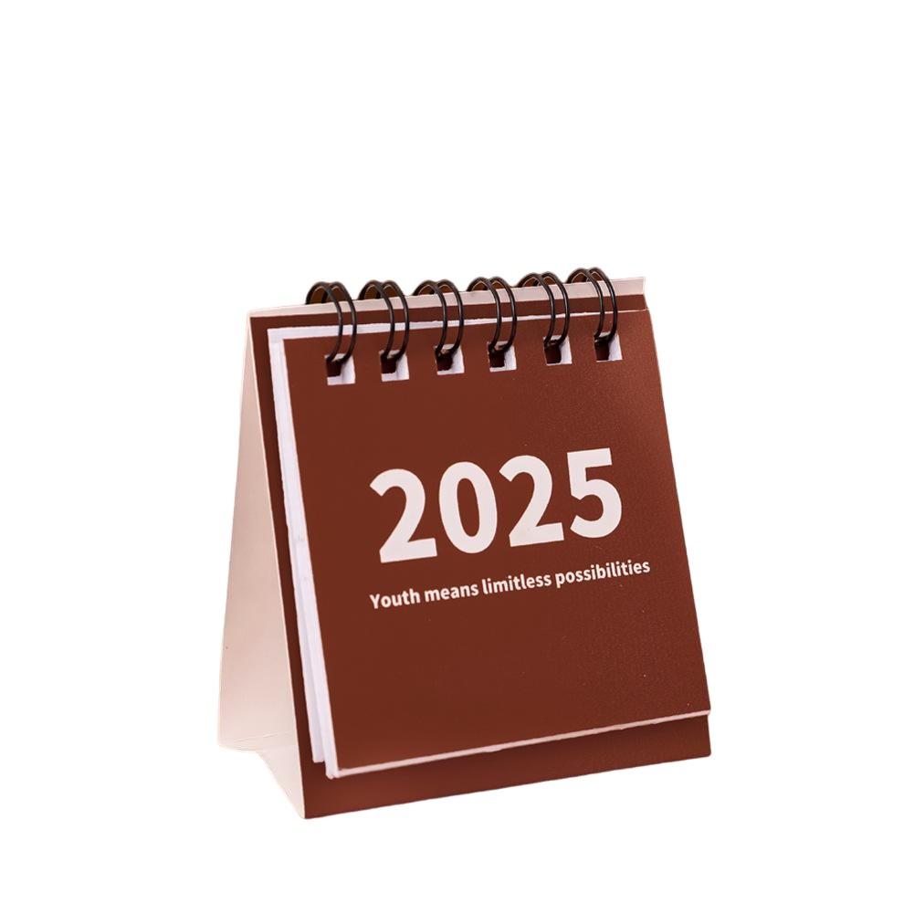 1PCS Мини Настольный Календарь 2024-2025, Август 2024 По Декабрь 2025 Маленький Настольный Календарь, Творческий Мини Ежедневный Календарь Расписания красный