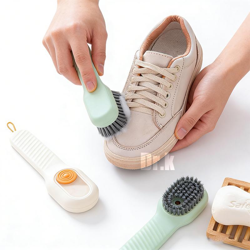 Multifunctional Laundry Brushes, Liquid Dispenser Shoe Cleaning Brush, Shoe Brushes for Cleaning