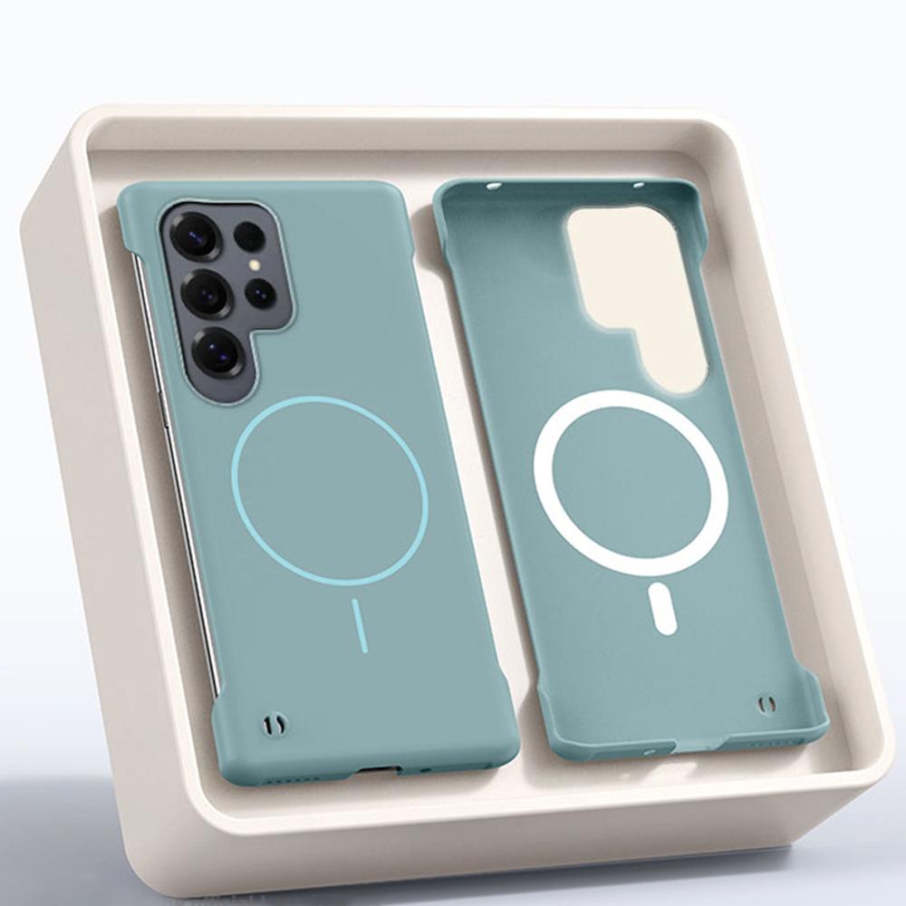 Frameless Cooling For Magsafe Magnetic Cases For Samsung S25 S24 FE S23 S22 Plus Ultra Frosted Protector Ultrathin Hard Cover