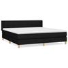 3130283 vidaXL Divan-lit À Sommier Tapissier Avec Matelas Noir 160x200 Cm Tissu