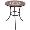 Day and Night - Day and Night Terracotta and White Mosaic Terrace Bistro Table 60 Cm