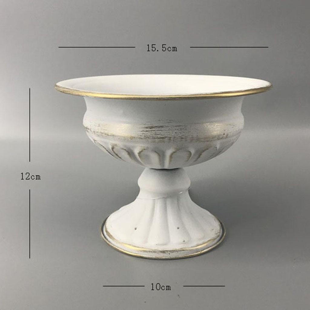 Retro Iron Flowerpot Floral Dried Flower Vase Holder Table Centerpiece