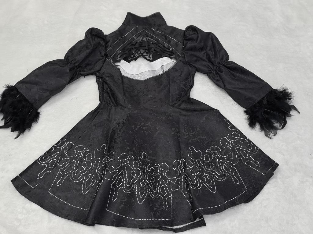 Anime Nier Automata Cosplay 9S Yorha 2B Κοστούμι Cosplay Ανδρικό Γυναικείο Στολή Περούκα Μεταμφίεση Στολή Plus Size Fancy Party Μαύρο φόρεμα