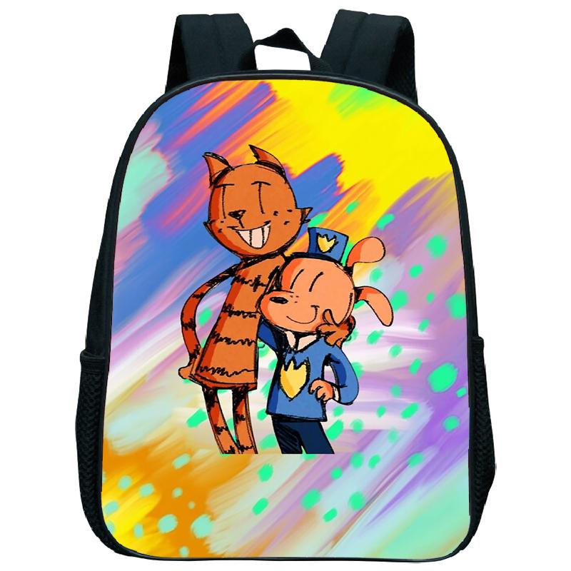 Dog Man Kindergartenrucksack 12 Zoll Dogman Kinder Junge Mädchen Kindergartentasche Kleinkind Zurück zur Schule Geburtstagsgeschenk