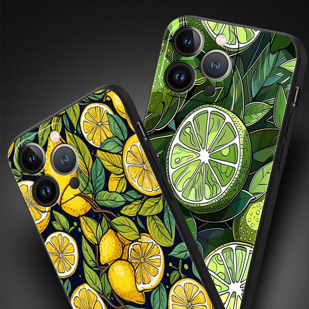 Summer Fresh Fruit Lemon Print Phone Case Cover for iPhone 17 16 15 14 13 12 Pro Max 11 Pro Max 17 AIR Plus Shockproof Soft TPU