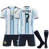 2026 Argentina Home Soccer Jersey Shirt 11 Di Maria 21 Dybala 10 Messi Short Sleeve Team Fan Kit