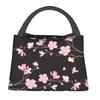 Cherry Blossom Insulated Lunch Tote Bag for Women Sakura Cherry Blossom Cherry Portable Thermal Cooler Food Lunch Box Travel