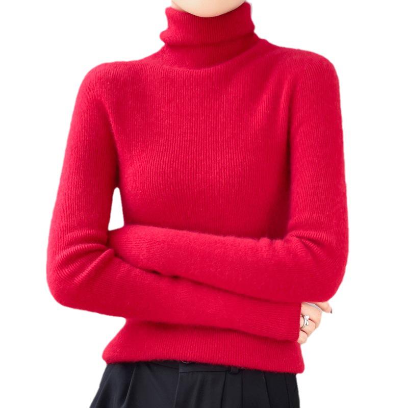 2023 Women's High Neck Slim Fit Knit Base Layer for Autumn/Winter