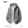 Men S Hooded Knit Cardigan Loose Casual Solid Color Outerwear