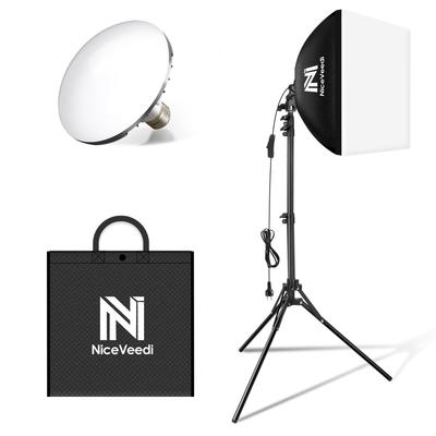 NiceVedi Photography Softbox 40x40cm Light Box LED Photography Lighting Kit with 160cm Adjustable Tripod 5400K Photography Lighting Set Foldable