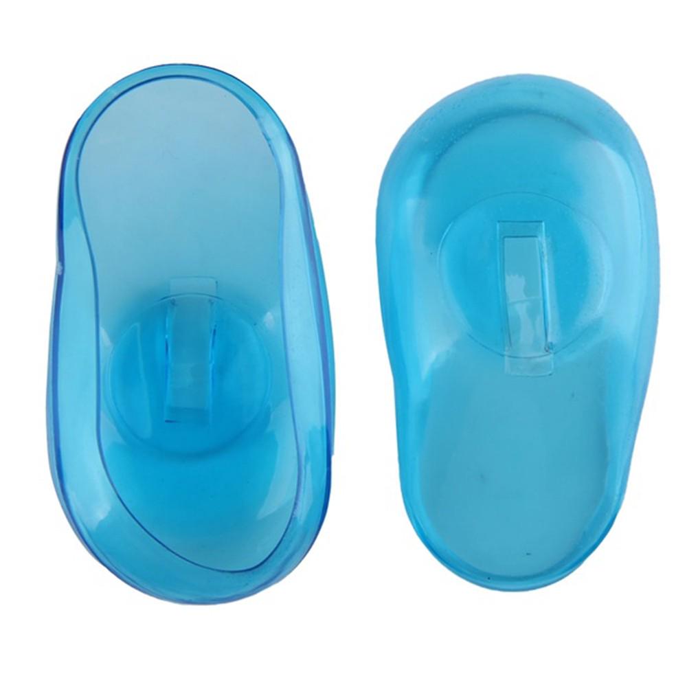 

2PCS Blue Clear Silicone Ear Shield Salon Color синий