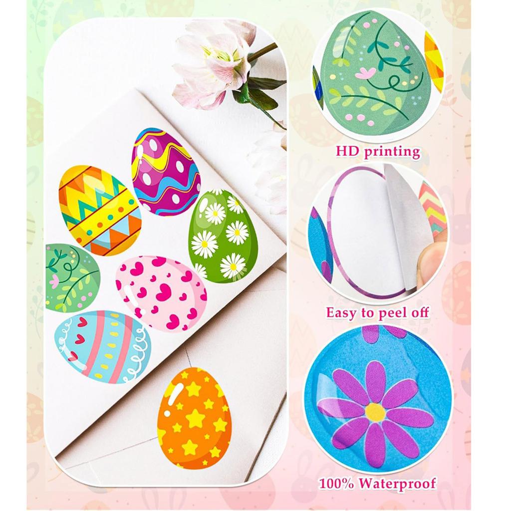 256 Counts Eggs Sticker Festival Party Decoration Sticker Wrapping Sticker for Packaging Journal Planner Phone Case