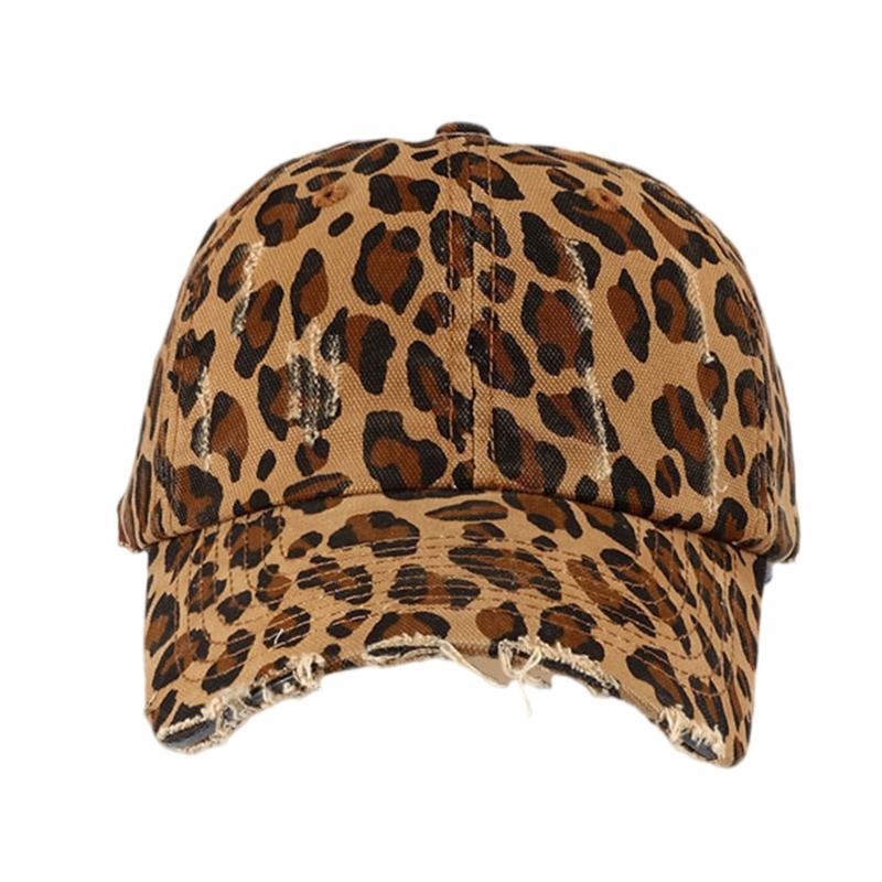 

Винтажная бейсболка с леопардовым принтом для женщин и мужчин, регулируемая, состаренная, модная и удобная верблюд
