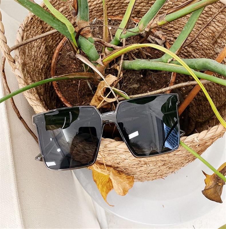 Neue Vintage Quadrat Übergroße Sonnenbrille Frauen Männer Marke Designer Transparent Gradienten Sonnenbrille Großen Rahmen Brillen UV400