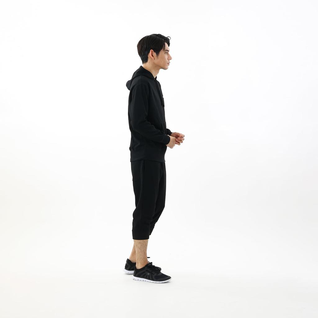 Hoodie Long Sleeve Fleece Embroidery Script Logo Hooded Sweatshirt Sports Black XL [Champion] Men's C3-YS151Z