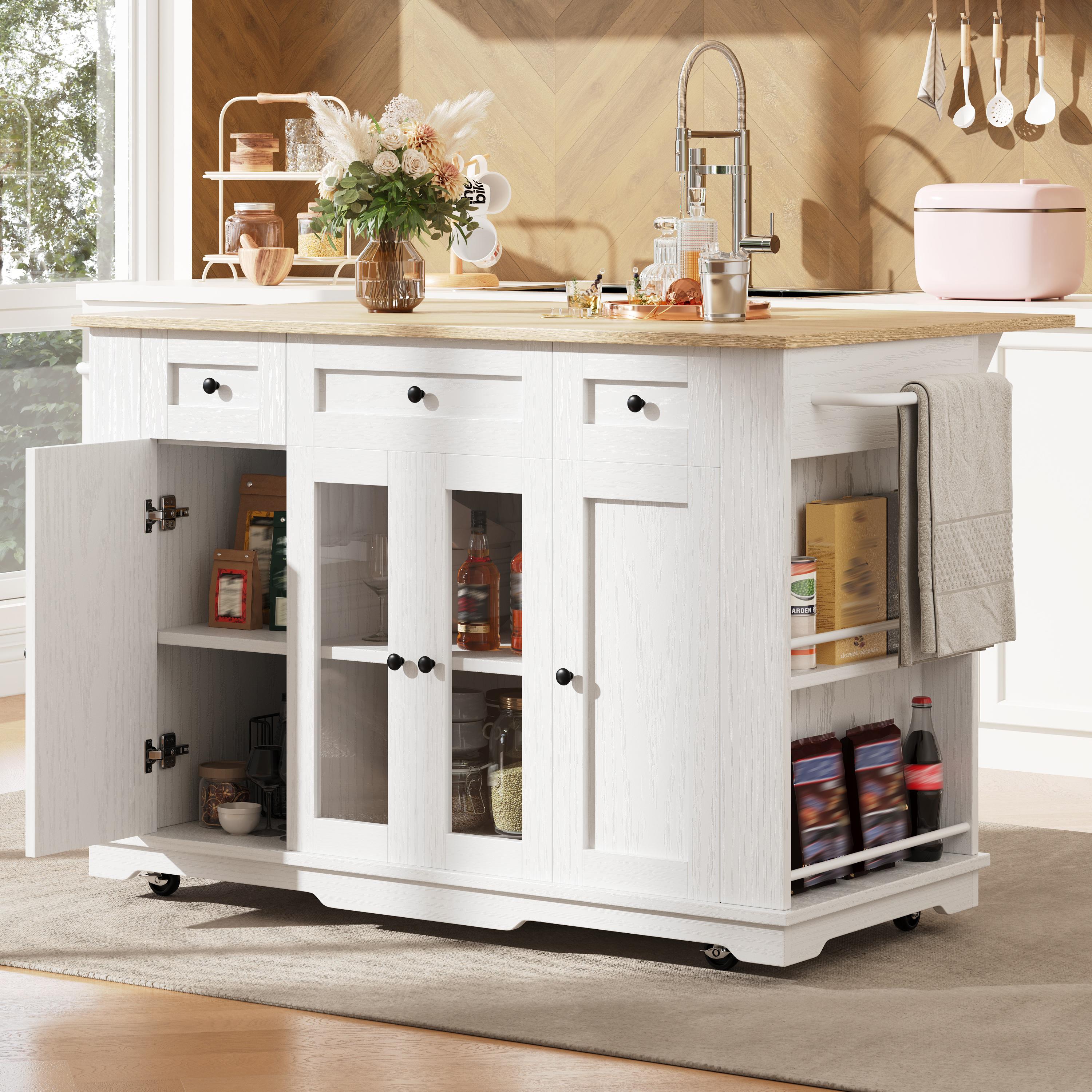 Kitchen island, removable partitions, kitchen cabinet