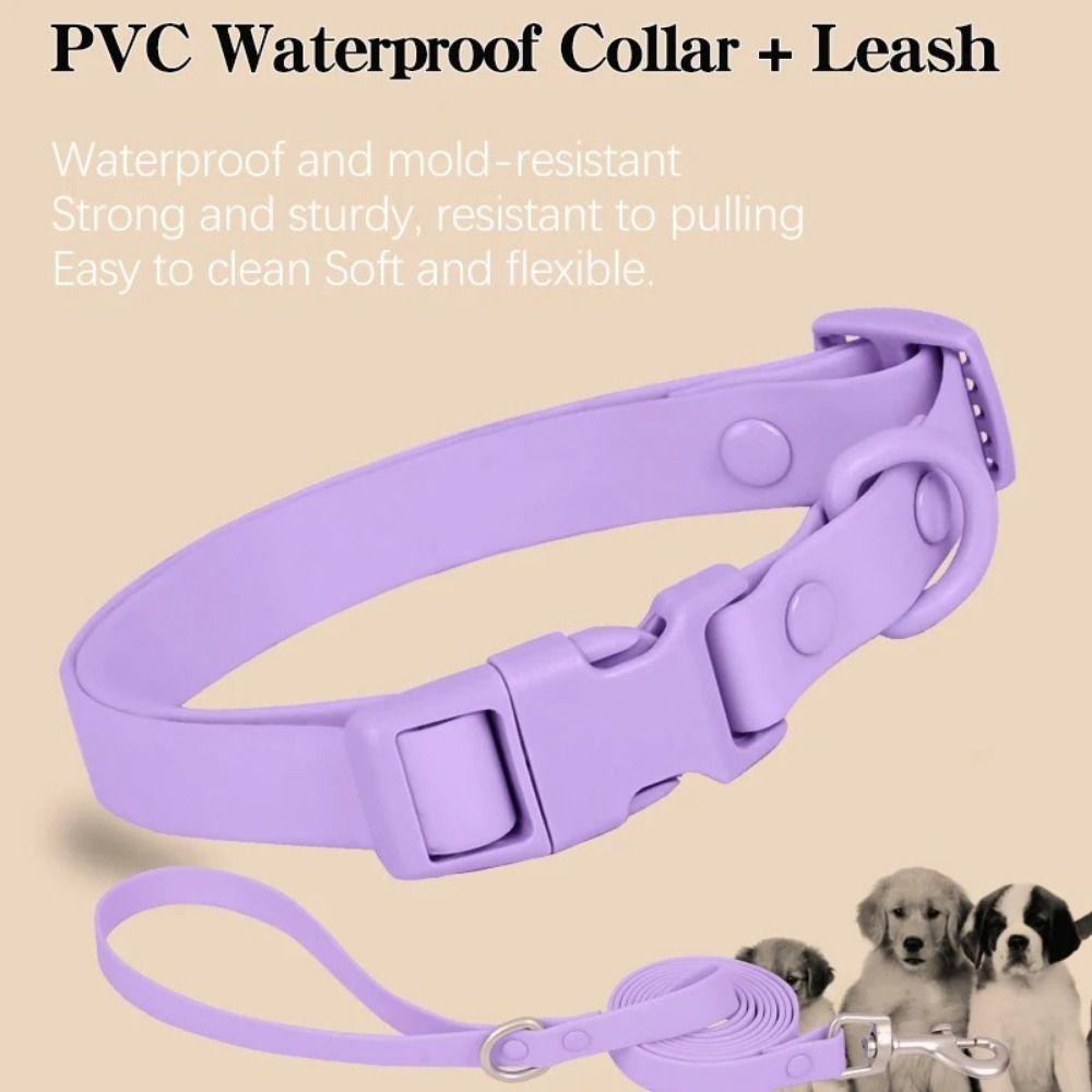 Adjustable Waterproof Dog Collar Elastic Webbing Safety Buckle Chain Fashion Pet Collar  Walking