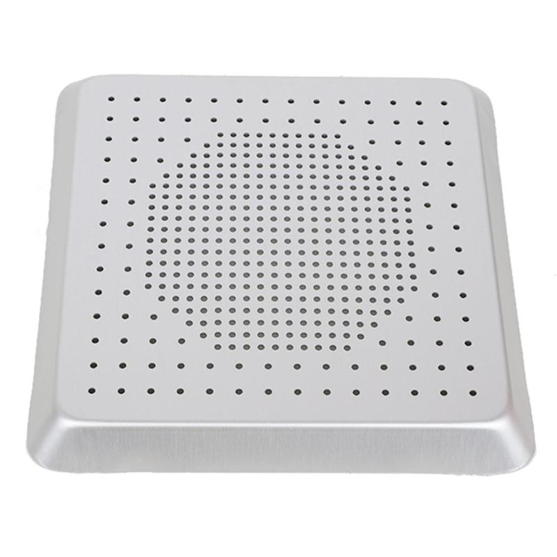 Square Aluminum Alloy Pizza Pan Even Heat Distribution Baking Tray Ideal For Home And Restaurant