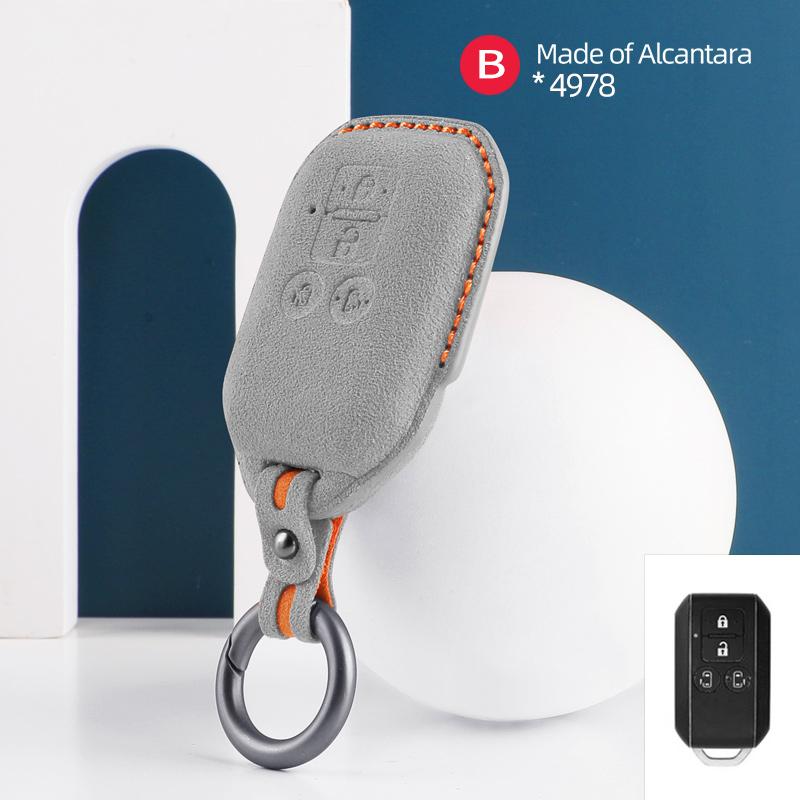 Pro Suzuki Spacia MK53S Jimny Sierra Swift Wagon 4tlačítkový obal na klíč od auta Alcantara Semišová klíčenka Ochranný kryt Příslušenství