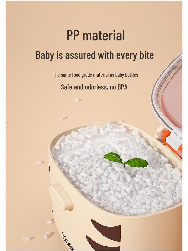 Portable Large-Capacity Baby Milk and Rice Powder Storage Box - Moisture-Proof and Sealed for Travel