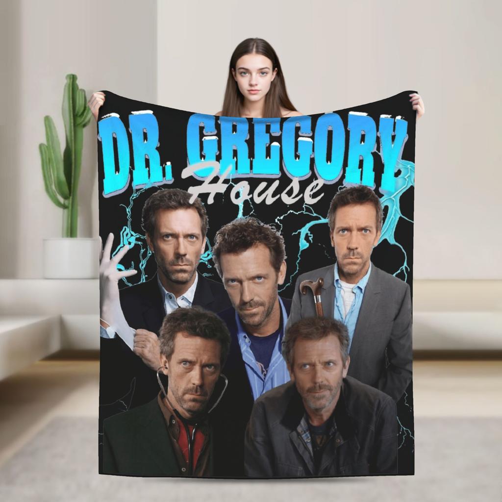 House MD Warm Blankets Dr Wilson Kids Plush Throw Blanket Novelty Bedroom Flannel Bedspread Sofa Bed Cover