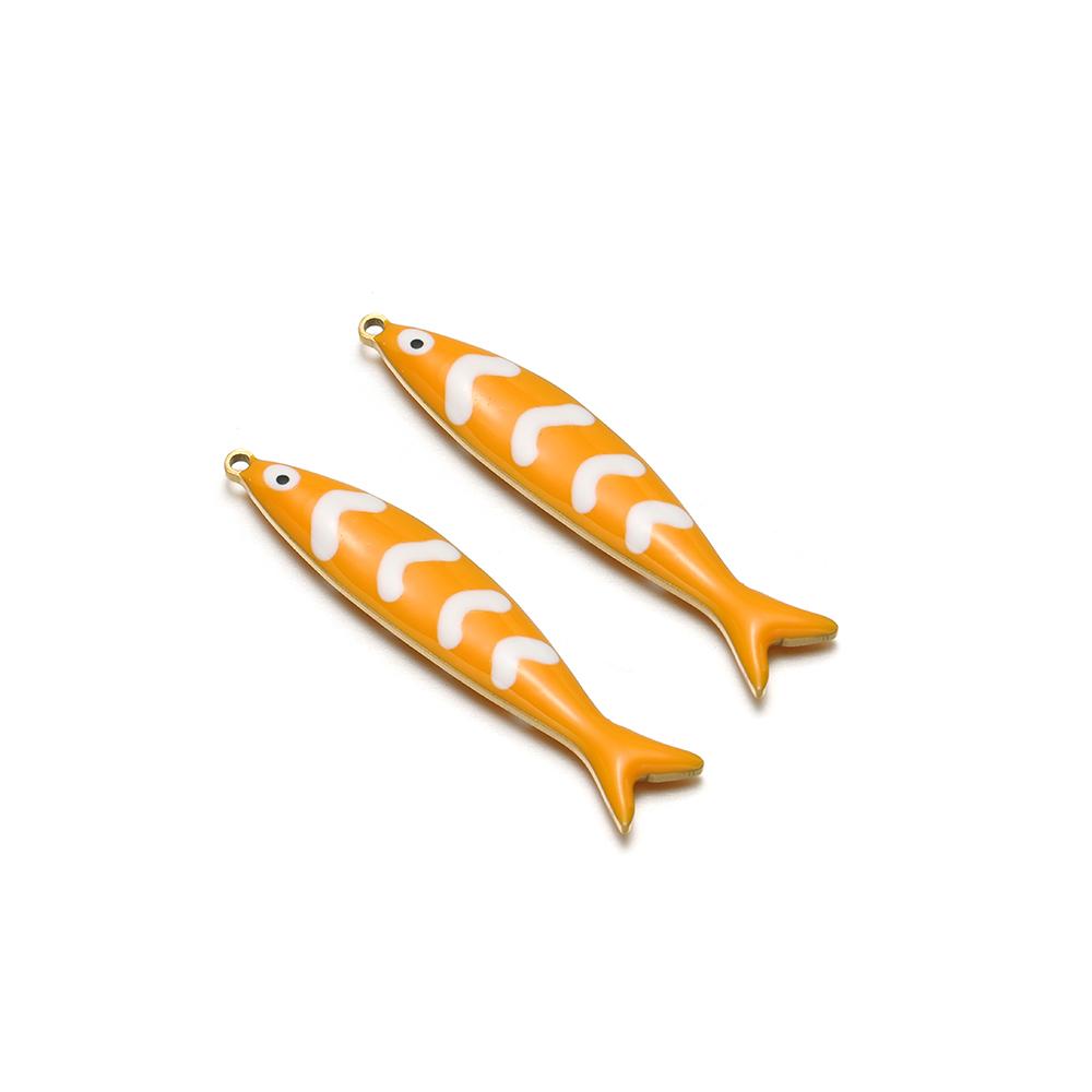 10pcs Stainless Steel Gold 20mm Starfish Charms Enamel Fish Pendant for DIY Jewelry Bracelet Findings Necklace Earrings Making