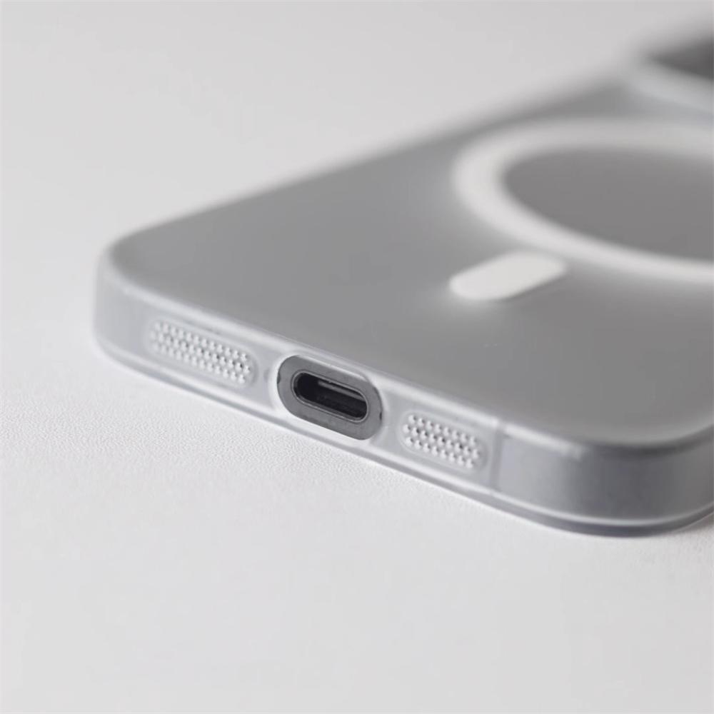 1.0 MM Ultra Thin Magnetic Translucent Matte Case For iPhone 17 16 15 Pro Max 14 13 12 Magsafe Wireless Charge Slim Hard Cover