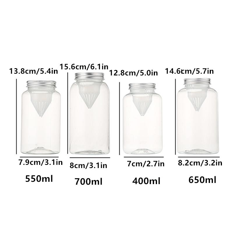 400/550/650/700/1000Ml Fruit Juice Cold Brewed Tea Bottle Transparent Plastic Beverage Bottle Disposable Milk Tea Bottle