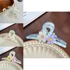 Trendy Floral Hair Claw Clip In Multiple Color Options For Chic Casual Looks