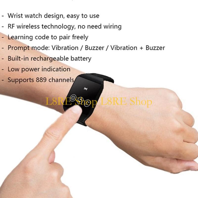L8RE Nurse Call Button Waterproof Wrist Alarm Watch Multifunctional Calling Bells