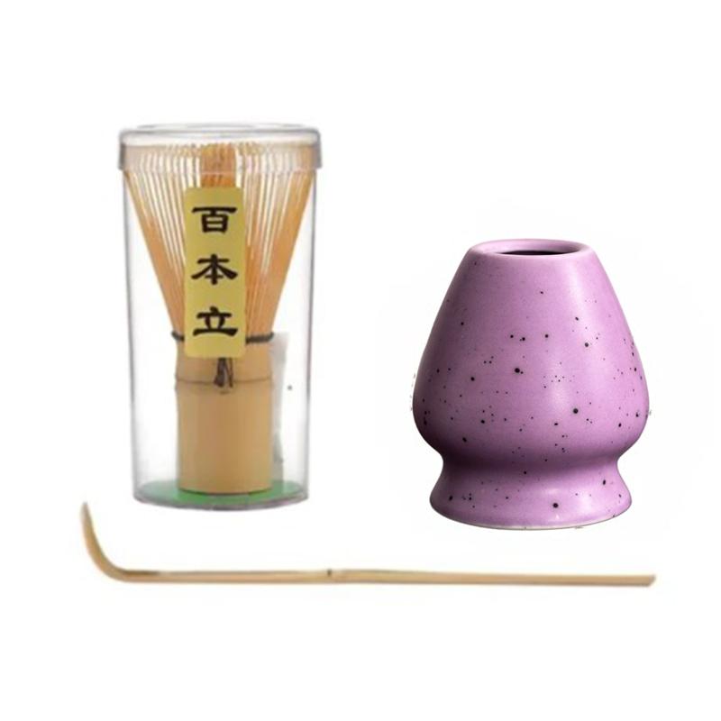 1/2/4/6pcs Matcha purple Tea Whisk Teaware Japanese Ceremony Bamboo Chasen Tea Tool Tea Brush Exquisite Matcha Kit for Teaset
