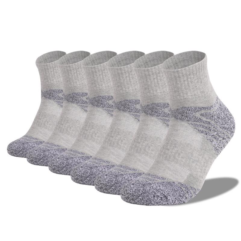 3/6 Pairs Outdoor Sport Socks Performance Thick Cushion Sweat-absorbent Compression Running Mountaineering Walking Crew Sock