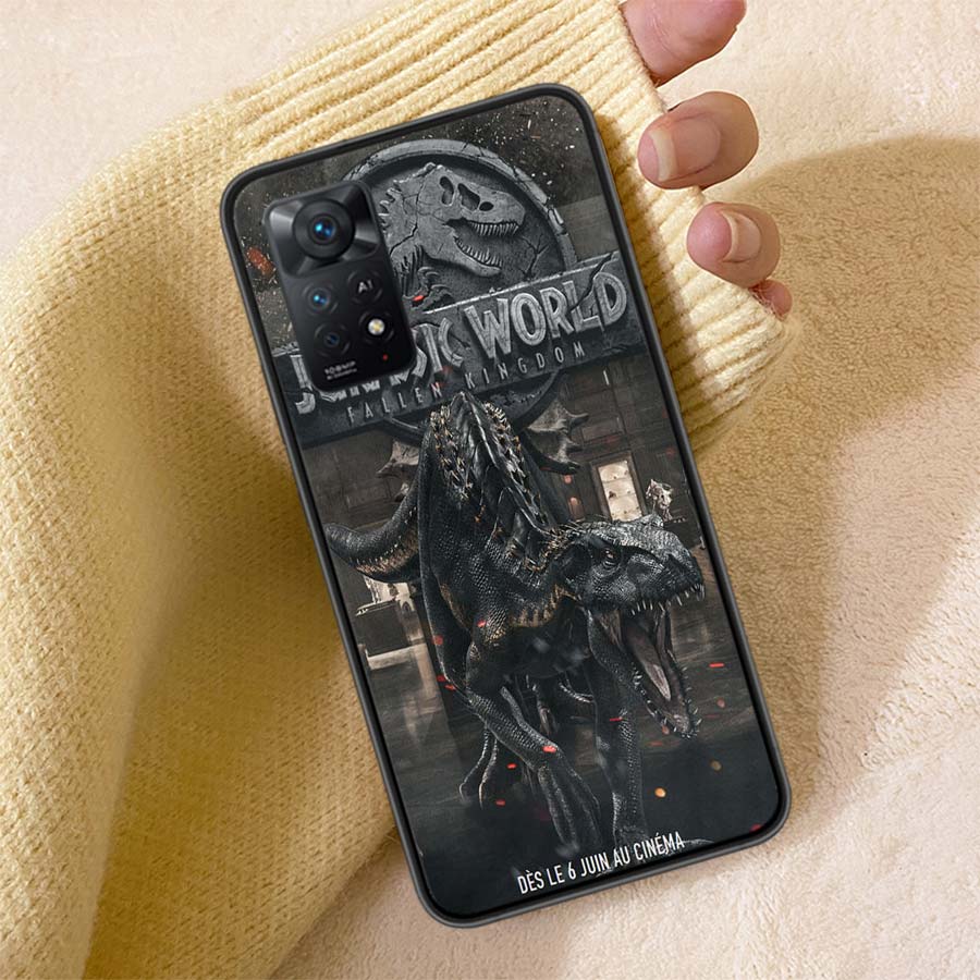 New World Jurassic Park Phone Case For Redmi 13C 14C Note 14 13 Pro Plus 5G Clear Capa 12 12C 10A 10C 10 9A 9C 9T 9 8 Pro Cover