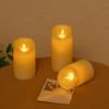 DFsucces LED Candle Lights, Set of 3, Warm Light, Flameless, Flickering, Energy-Saving, Safe, Long-Lasting, Convenient for Photography, Christmas,