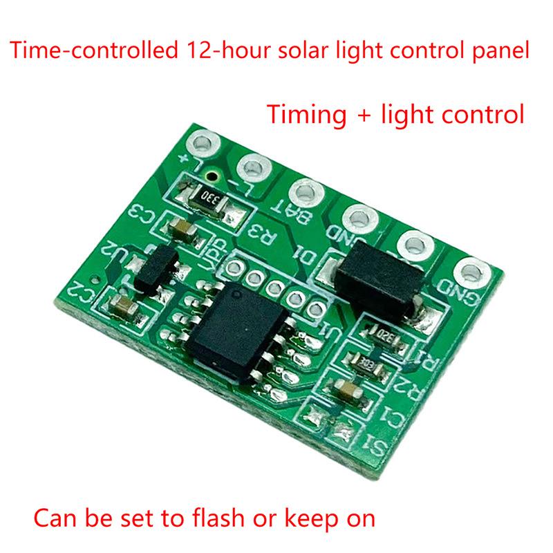 Time-Controlled 12-Hour Solar Lamp Controller 3.2V 3.7V Solar Lantern Controller Board Flash Light Circuit Board With Timing Function