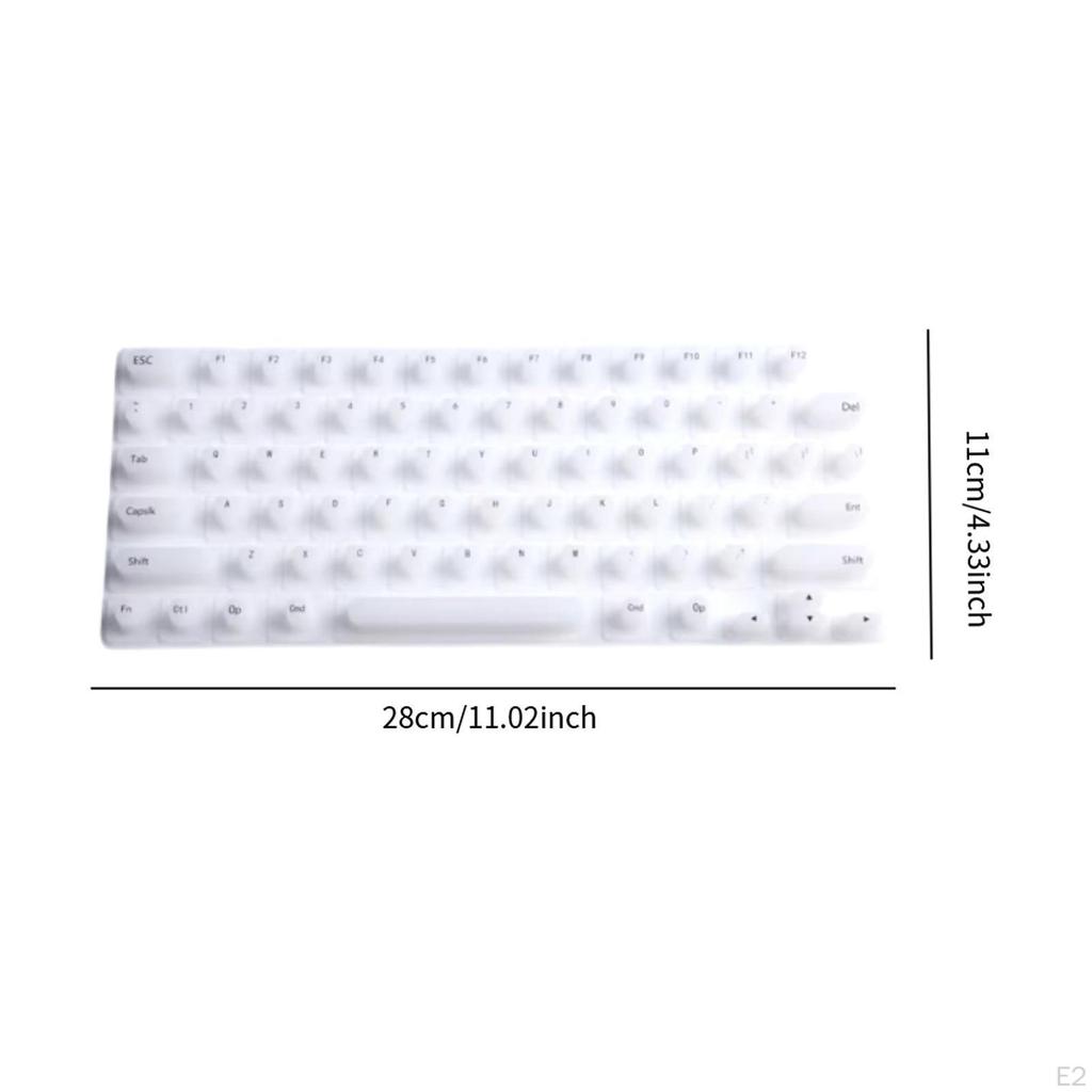 Filmový kryt klávesnice na nehty pro zdobení nehtů Snadno se čistí Psaní Univerzální vyvýšený silikon