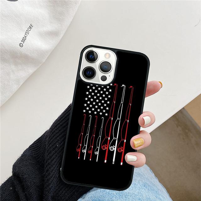 Fishing Rod Phone Case For iPhone 17 Air 15 16 Cover 11 13 14 Pro Max 12 Plus Max Fundas