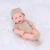 7.87 Inches Reborns Popular Pouting Cute Girl Doll with Knit Sweater Hat Soft Cuddle Doll for Toddler Birthday Gift