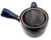 Hisamura Touki Blue Banko Round Net Teapot with Thousand Stripes and Sea Cucumber 7464 (Hisamuratouki) Teapot, 370ml, Ware, Design,