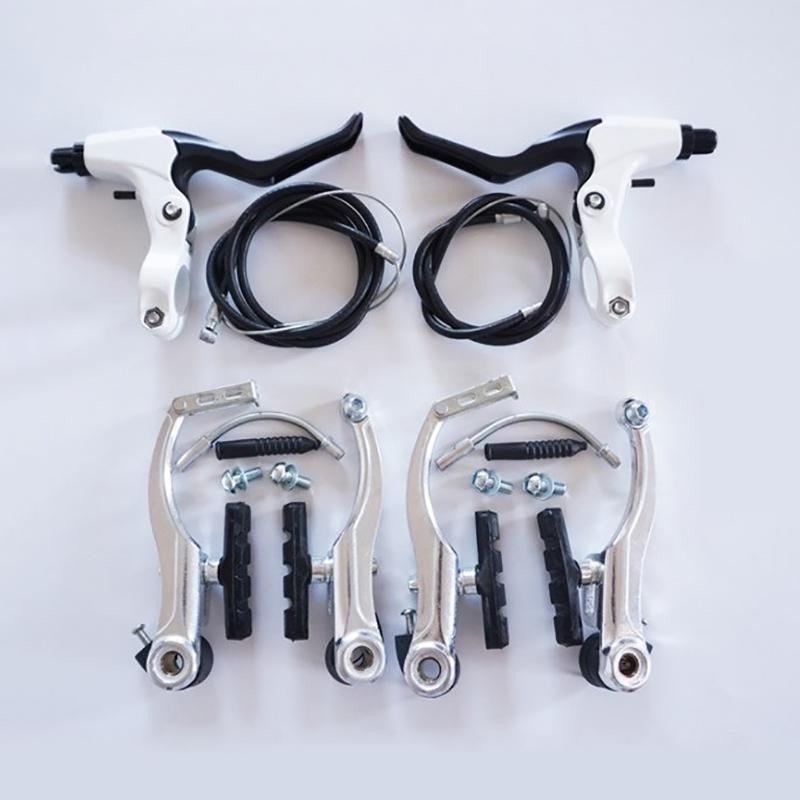 Bike V Brake Set Bike Front Rear V Brake Set Aluminum Alloy Mountain Road Bike V Brake Pads And Levers Set Riding Accessories
