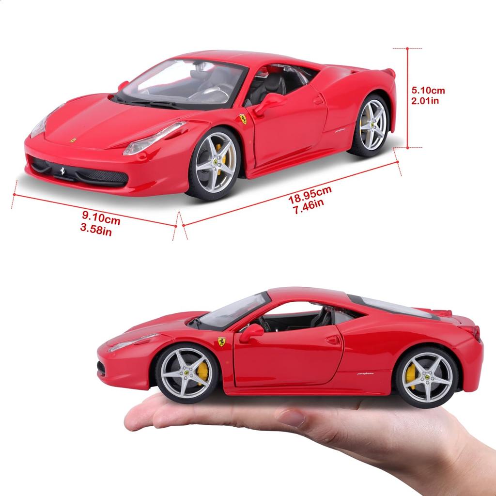 Bburago 1/24 scale Ferrari 458 Italia Red / Diecast Model Car Finished Product 18-26003