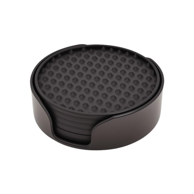 

Silicone Drink Coasters Heat Resistant Cup Dish Drying Mat Tabletop Protection Nonslip Scratch Proof Cup Mat for Hot Cold Drinks 6Pcs&Cup Mat
