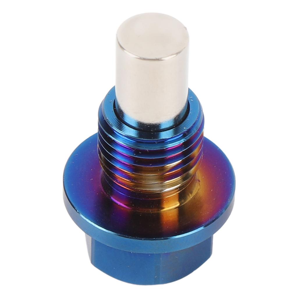 Magnetisk oljeavtappningsplugg M12x1,25 Ti-legering Sumppluggsbult med 3 packningar Läckagesäker Ersättning Biltillbehör