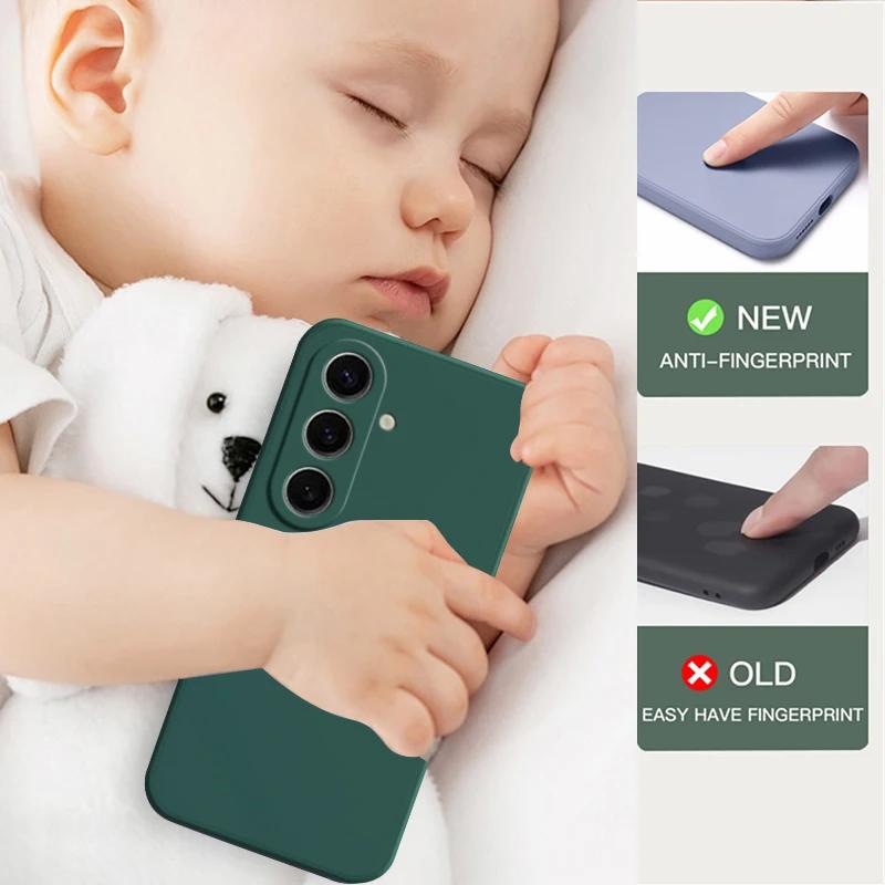 24 Ultra Plus S24Ultra Case Oringal  Liquid Silicone Phone Case For Samsung Galaxy S24 S 24 Ultra Plus S24Ultra Soft Cover