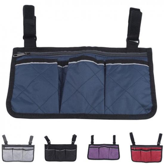 Polyester and Cotton Armrest Storage Bag for Camping Chairs and Wheelchairs