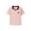 Loose Fit Solid Color Polo Shirt Women Tops L226W035-01DD