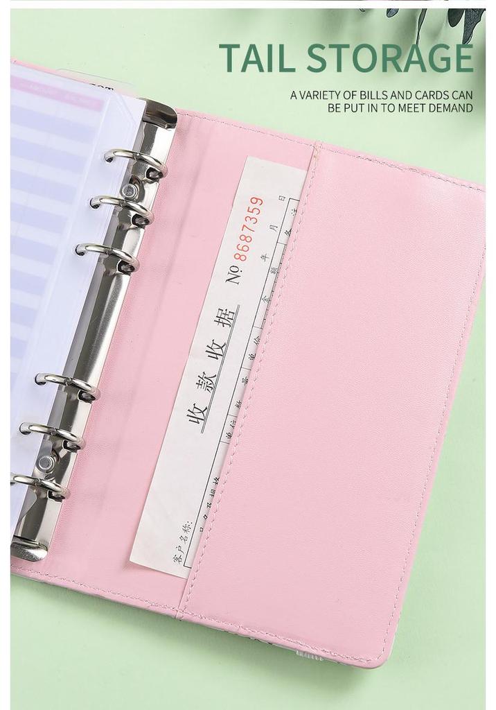 Cross-border Exclusive A6 Gold Foil Macaron PU Leather Hobonichi-Style Budget & Event Planner Notebook